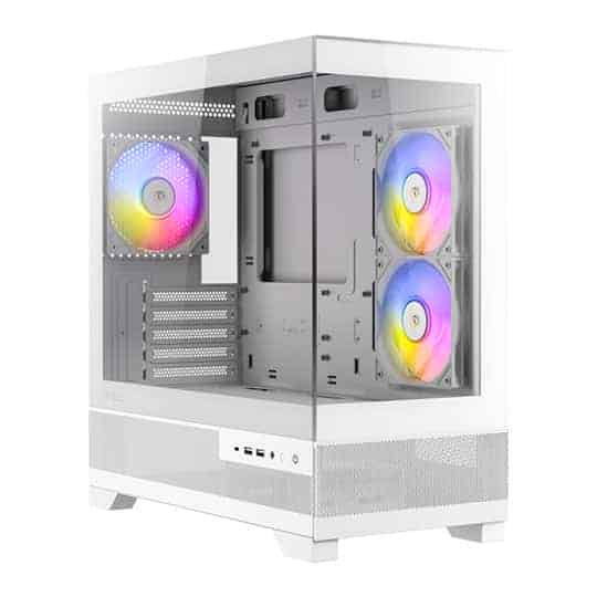 (image for) Antec CX500M RGB MicroATX Tempered Glass White PC Gaming Case